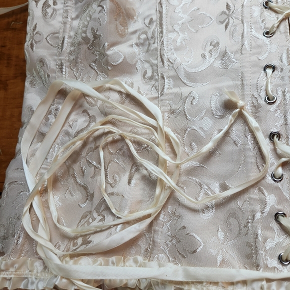 Laced Floral Print Corset Top Lace Up Back Shaping Womens Size 5XL - Picture 9 of 16